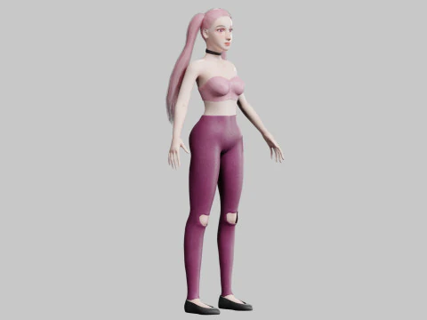 Basic cool woman V20927 3D Model