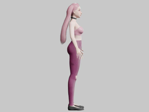 Basic cool woman V20927 3D Model