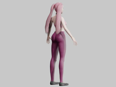 Basic cool woman V20927 3D Model