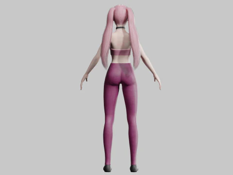Basic cool woman V20927 3D Model