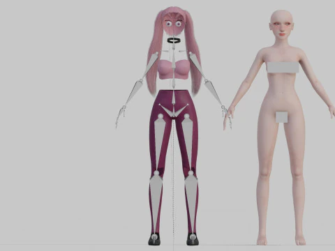 Basic cool woman V20927 3D Model