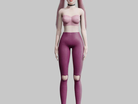 Basic cool woman V20927 3D Model