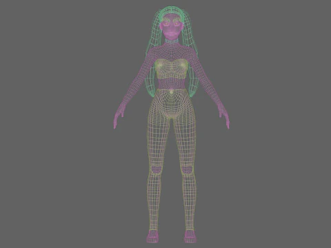 Basic cool woman V20927 3D Model