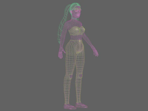 Basic cool woman V20927 3D Model