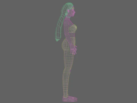 Basic cool woman V20927 3D Model