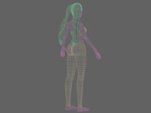 Basic cool woman V20927 3D Model