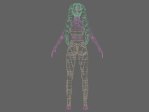 Basic cool woman V20927 3D Model