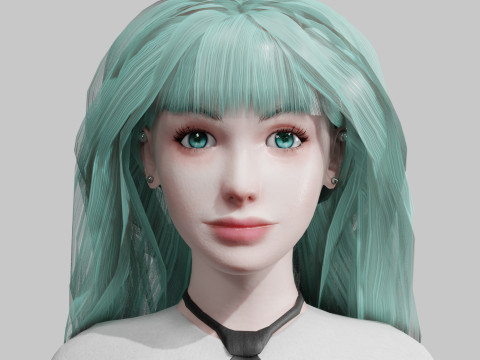 Basic cute Woman V33157 3D Model