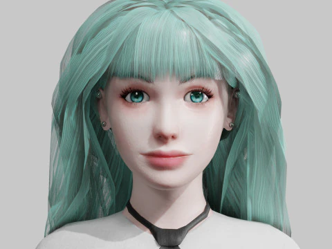 Basic cute Woman V33157 3D Model