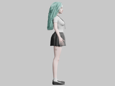 Basic cute Woman V33157 3D Model