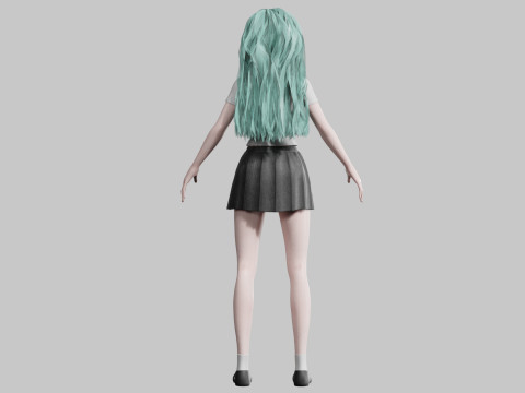 Basic cute Woman V33157 3D Model