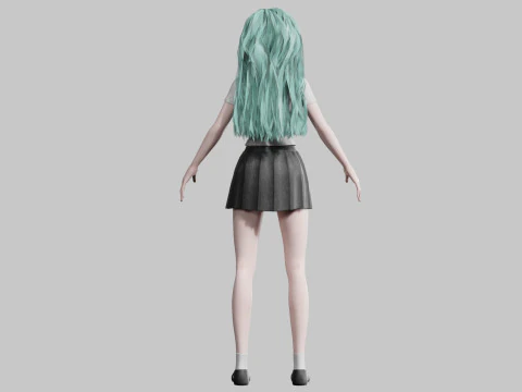 Basic cute Woman V33157 3D Model
