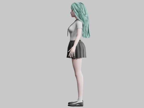 Basic cute Woman V33157 3D Model