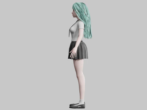 Basic cute Woman V33157 3D Model