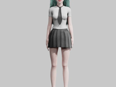 Basic cute Woman V33157 3D Model