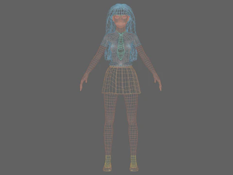 Basic cute Woman V33157 3D Model