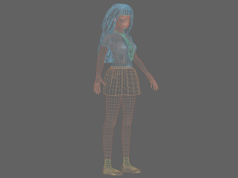 Basic cute Woman V33157 3D Model