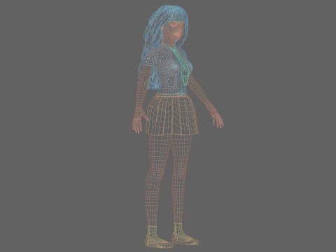 Basic cute Woman V33157 3D Model