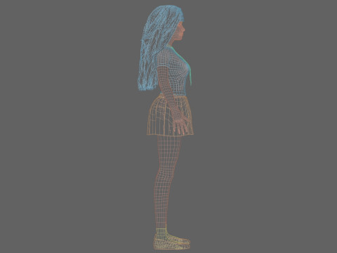 Basic cute Woman V33157 3D Model