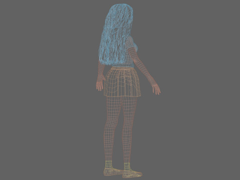 Basic cute Woman V33157 3D Model
