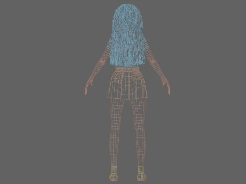 Basic cute Woman V33157 3D Model
