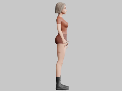 Basic sweet Woman V33229 3D मॉडल