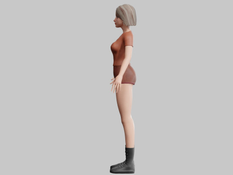 Basic sweet Woman V33229 3D मॉडल