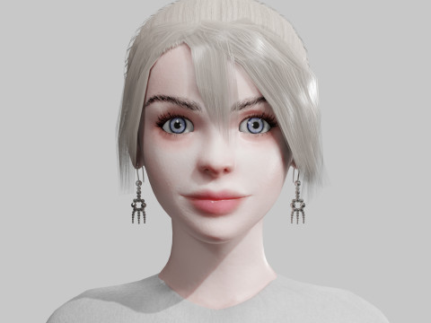 Beautiful cute Woman V23949 3D Model