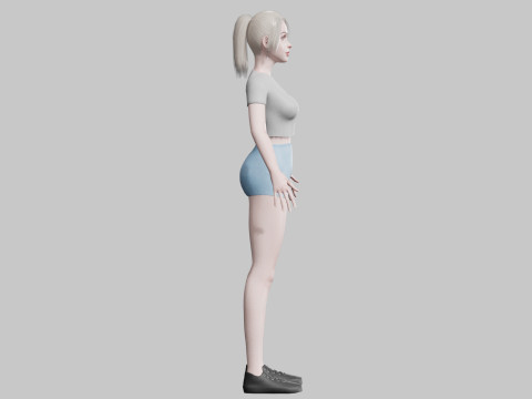 Beautiful cute Woman V23949 3D Model