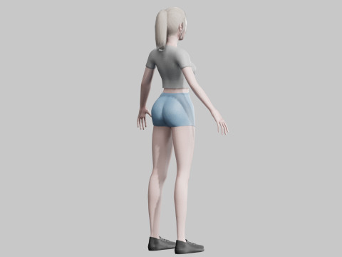 Beautiful cute Woman V23949 3D Model