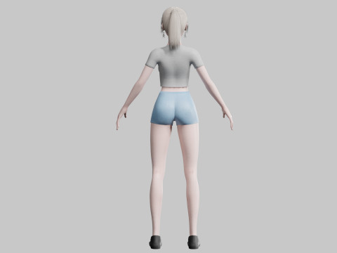 Beautiful cute Woman V23949 3D Model