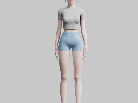 Beautiful cute Woman V23949 3D Model