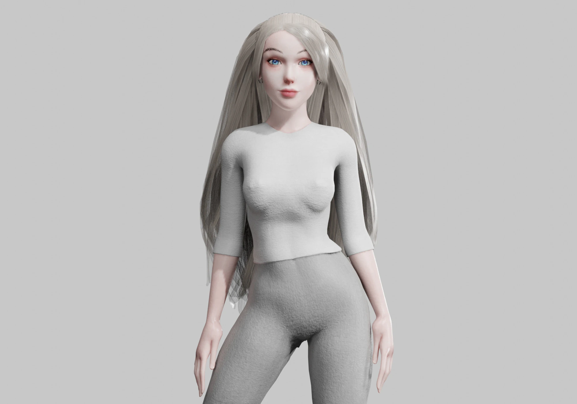 Beautiful Pretty Woman V30716 3D Model .c4d .max .obj .3ds .fbx .stl .blend 
