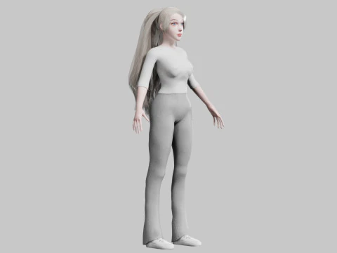Beautiful Pretty Woman V30716 3D Model