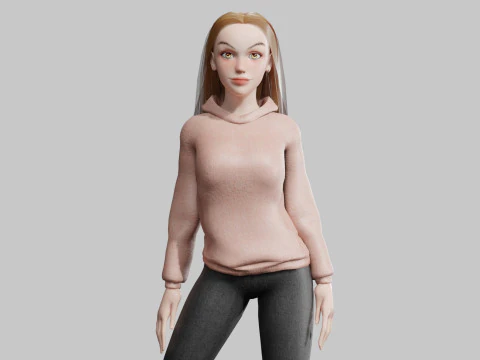 Classic cute Woman V30892 3D Model