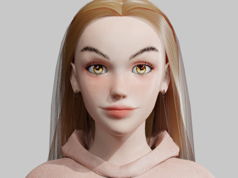 Classic cute Woman V30892 3D 모델