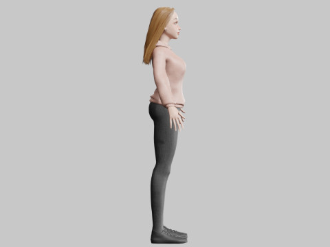 Classic cute Woman V30892 3D 모델
