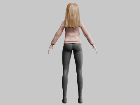 Classic cute Woman V30892 3D 모델