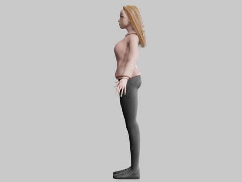 Classic cute Woman V30892 3D 모델