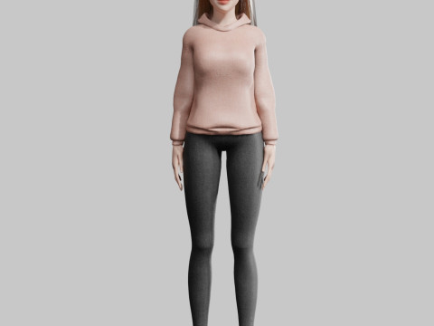 Classic cute Woman V30892 3D 모델