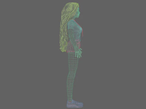 Cute Beautiful woman V38990 3D Model