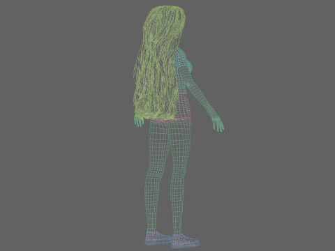 Cute Beautiful woman V38990 3D Model
