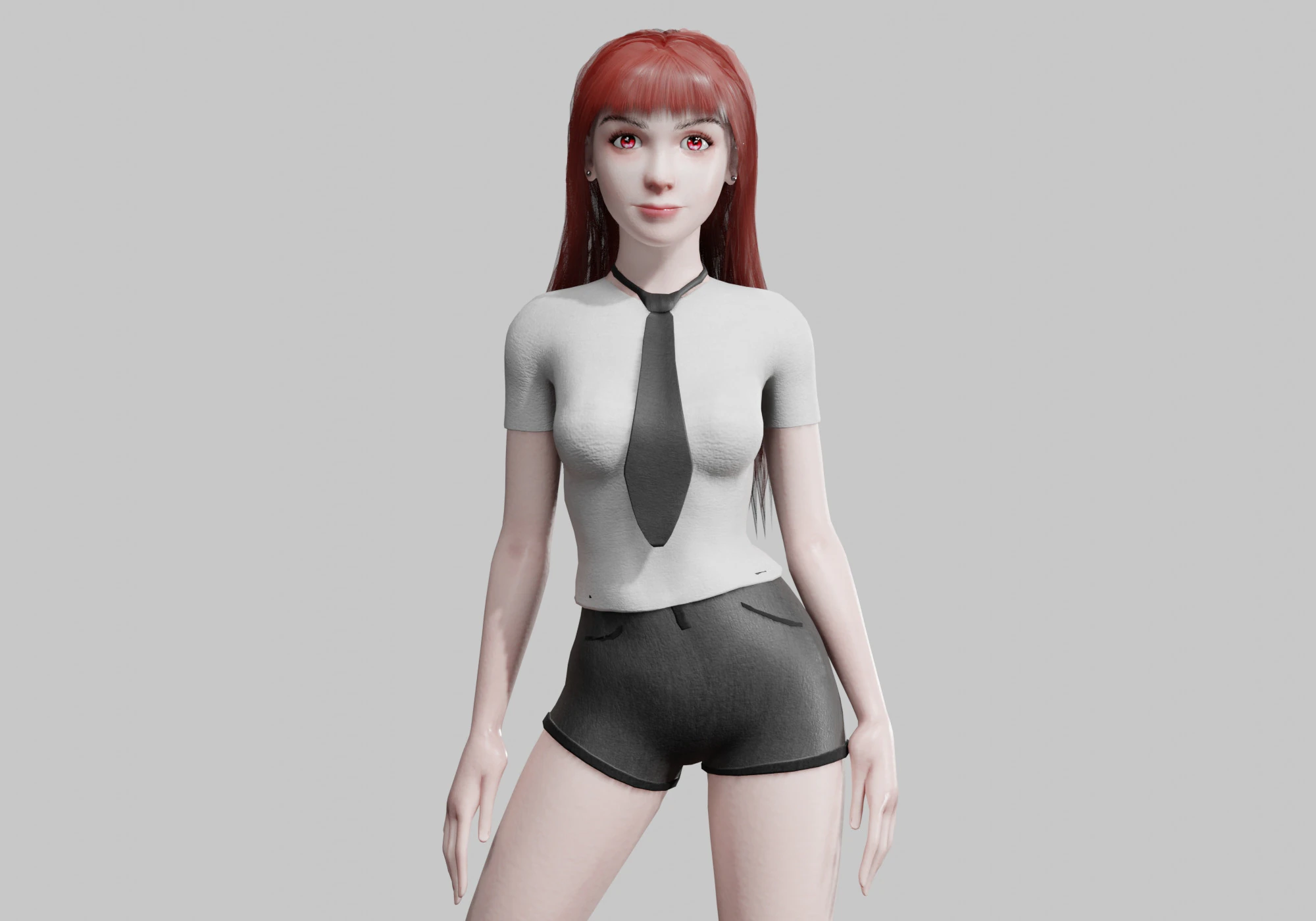 Cute classic Woman V33730 3D Model .c4d .max .obj .3ds .fbx .stl .blend 