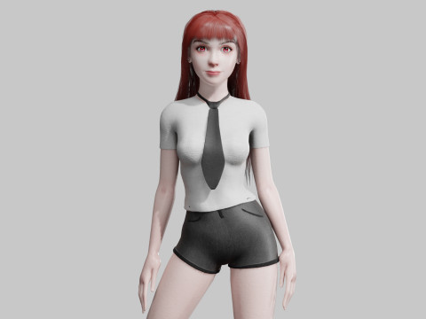 Cute classic Woman V33730 3Dモデル