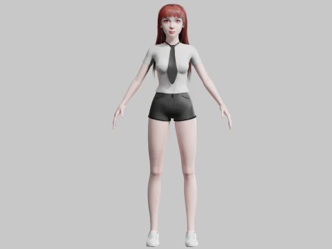 Cute classic Woman V33730 3D Model