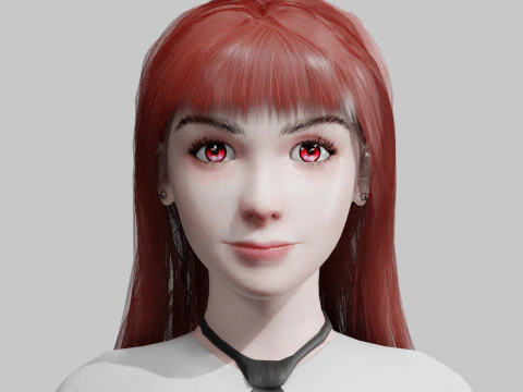 Cute classic Woman V33730 3D Model