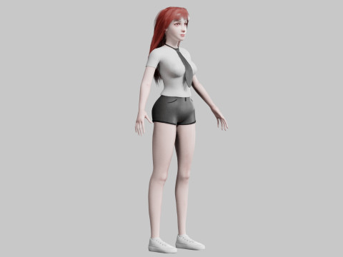 Cute classic Woman V33730 3D Модель