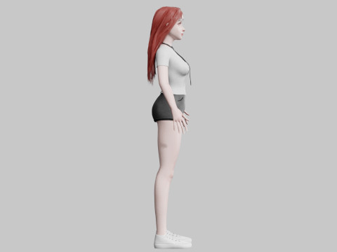 Cute classic Woman V33730 3D Модель