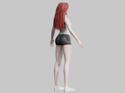 Cute classic Woman V33730 3D Model