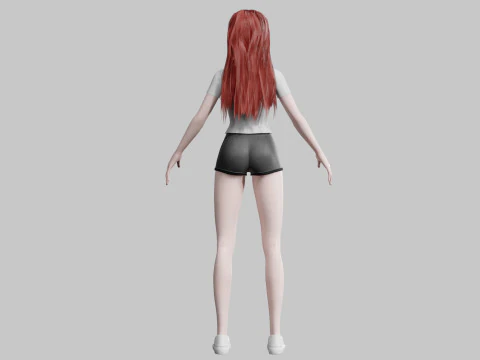 Cute classic Woman V33730 3D Model